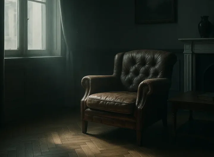 un angolo di un salotto moderno ma con elementi classici