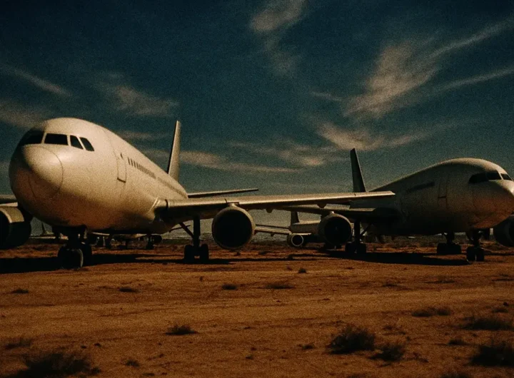 Aereo passeggeri Boeing o Airbus dismesso nel deserto