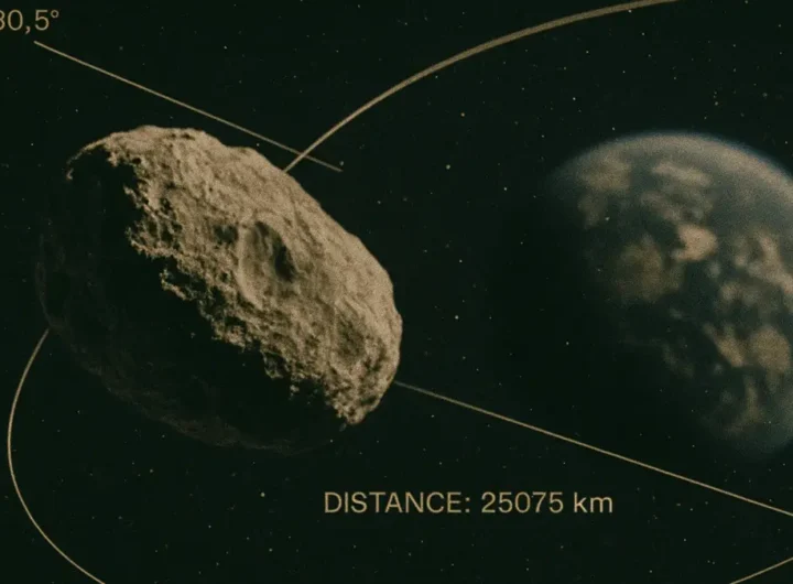 Asteroide di medie dimensioni che attraversa lo spazio vicino alla Terra