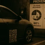 Batteria auto elettrica con codice QR e dettagli visibili