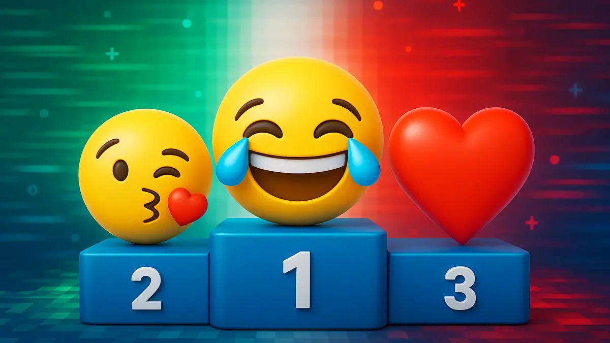 Classifica emoji più usate in Italia con faccine che piangono dal ridere