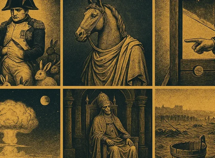 Collage di eventi storici surreali