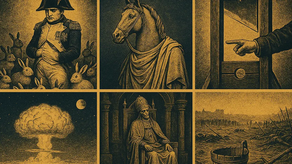 Collage di eventi storici surreali