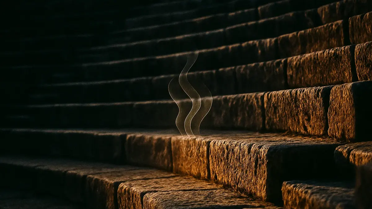 Dettaglio delle gradinate del Teatro di Epidauro in Grecia