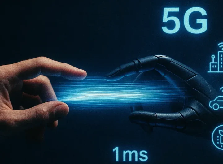 Diagramma che mostra il concetto di latenza ultrabassa 5G