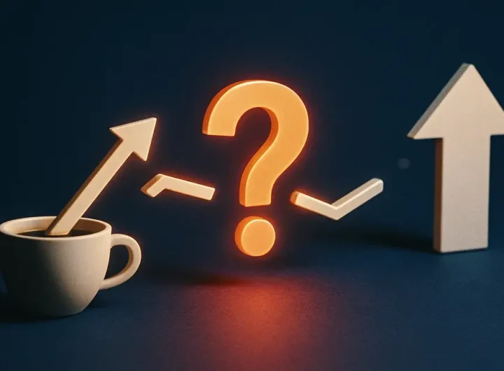 Diagramma concettuale con due frecce curve che puntano in direzioni opposte