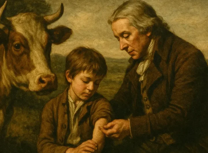 Edward Jenner vaccina il bambino James Phipps