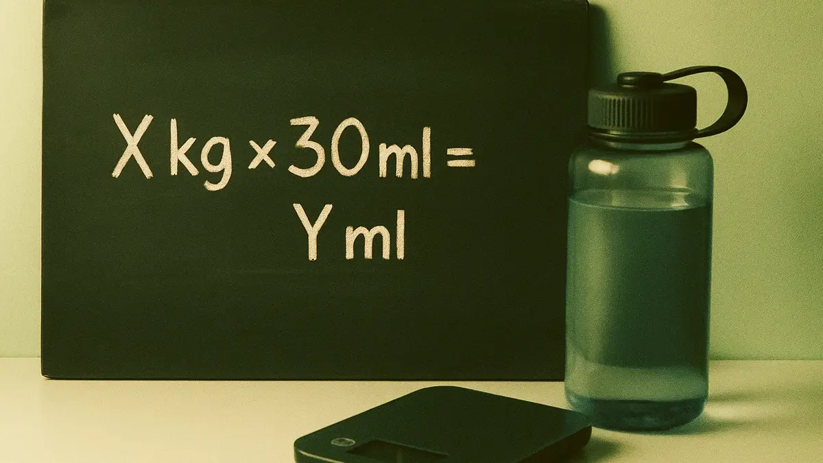 Formula per calcolare acqua giornaliera necessaria in base al peso