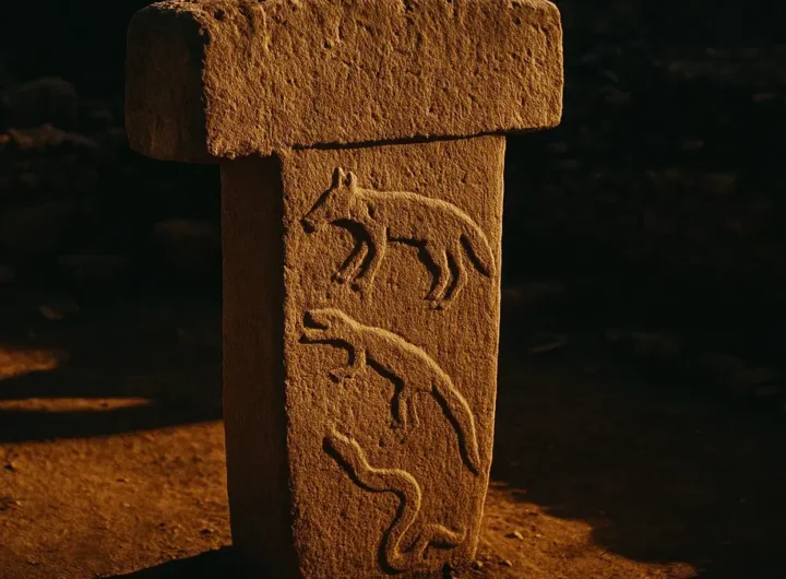 Göbekli Tepe pilastri megalitici a T in Turchia
