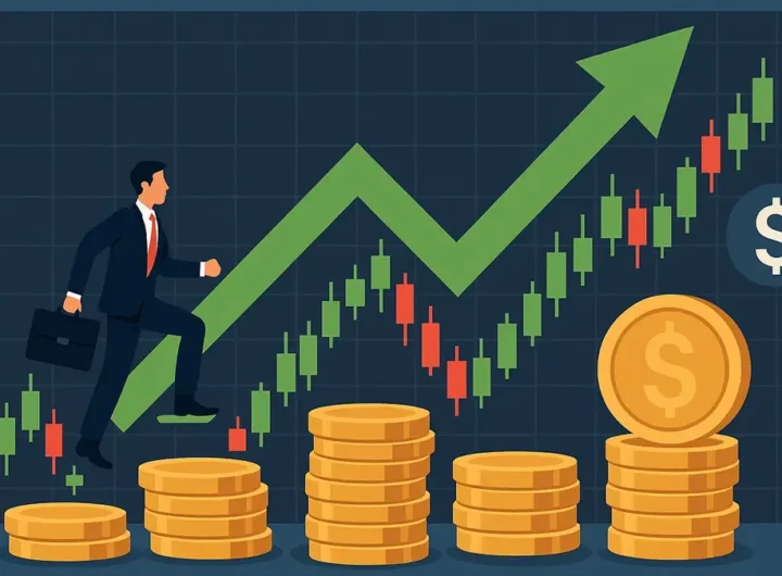 Grafico finanziario volatile di azioni meme che crollano dopo un picco