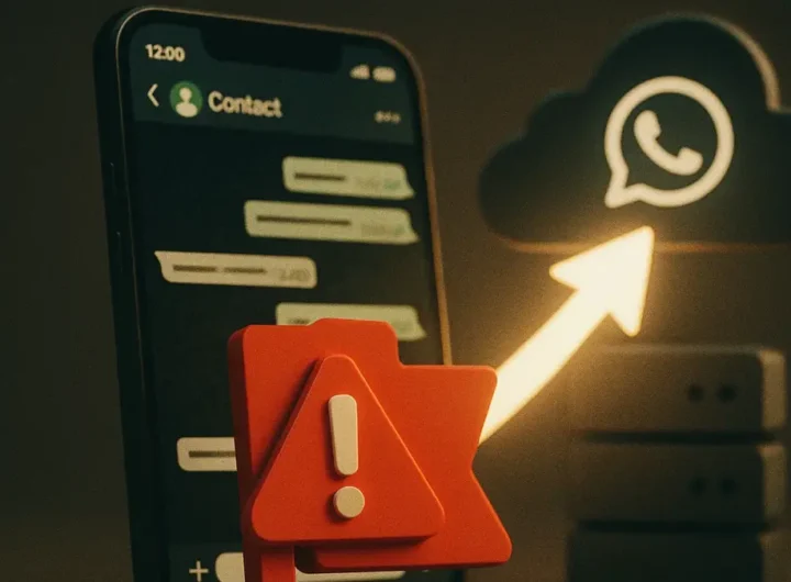 Icona di segnalazione e blocco WhatsApp su smartphone