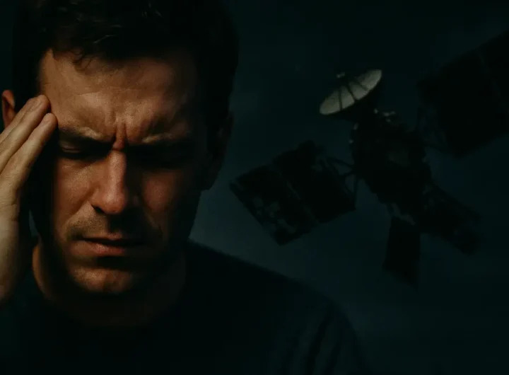 Illustrazione che mostra un campo magnetico terrestre che interagisce con un bagliore solare