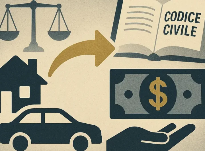 Illustrazione concettuale che rappresenta la sostituzione di un bene distrutto