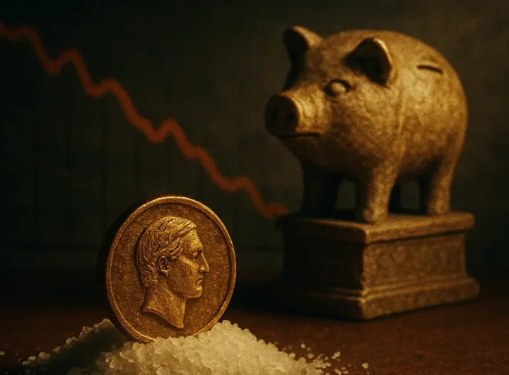 Illustrazione concettuale di una moneta romana antica