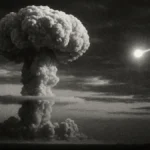 Luce notturna misteriosa e anomala su un area di test nucleare