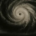 Mappa meteorologica che mostra uragano