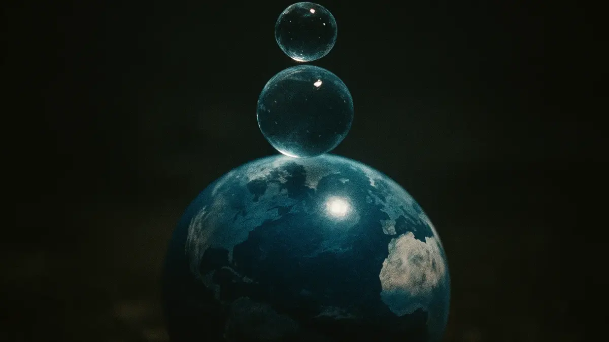 Mappatura visiva che confronta il volume totale acqua terrestre