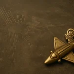 Modellino in oro precolombiano a forma di aereo o zoomorfo