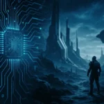 Modello 3D astratto che simula interazioni fisiche