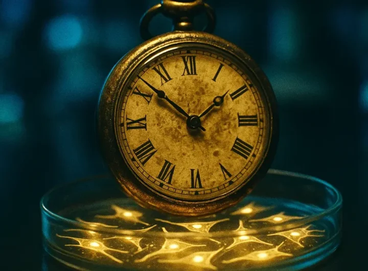 Primo piano su una capsula del tempo o un orologio biologico