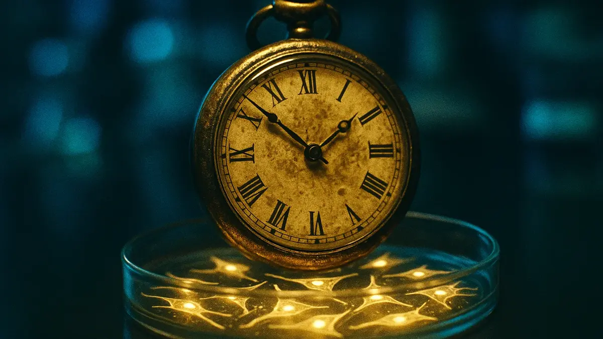 Primo piano su una capsula del tempo o un orologio biologico