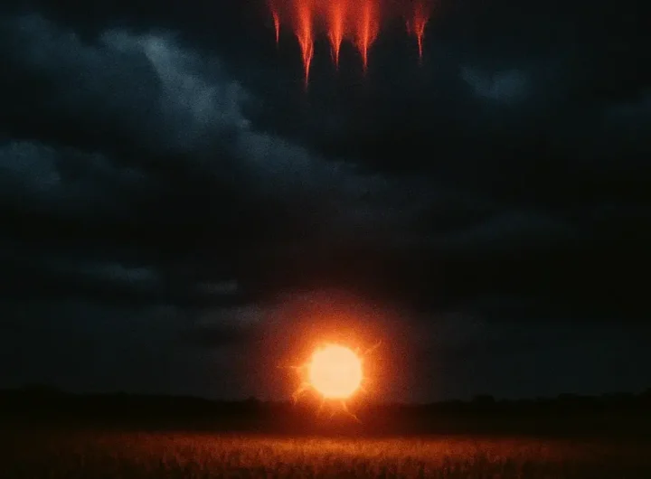 Rappresentazione artistica di un fulmine globulare