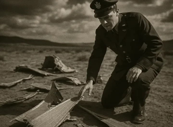 Rottami metallici di un presunto UFO