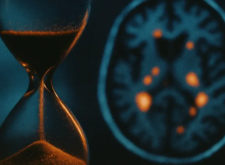 Scansione cerebrale fMRI di persona anziana