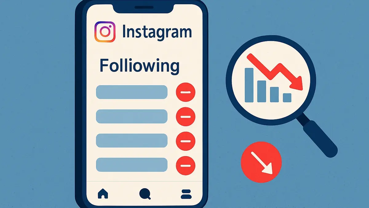 Schermata di Instagram con un icona di Seguiti