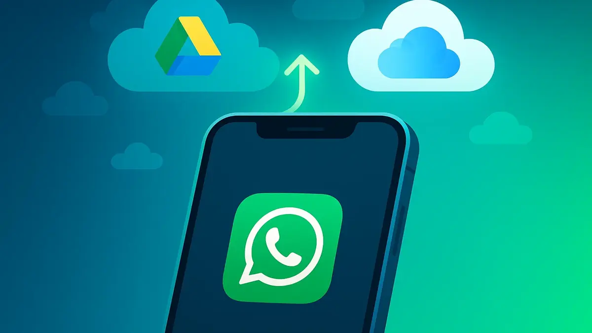 Smartphone con schermata di WhatsApp