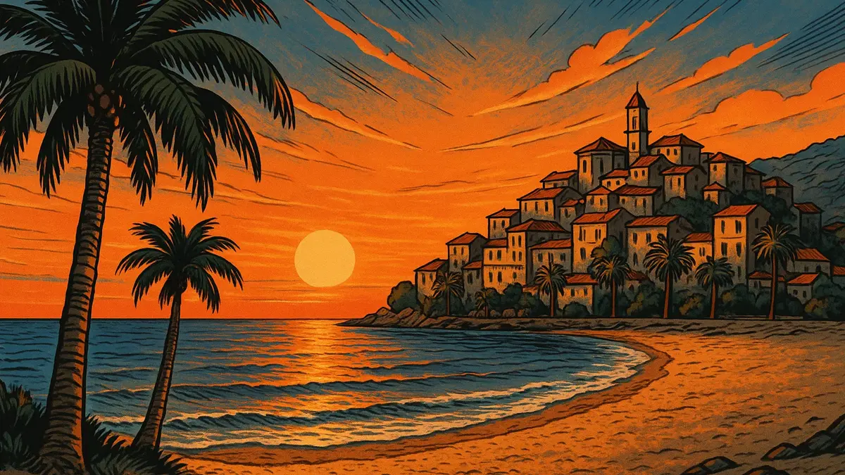 Veduta panoramica di Vallecrosia al mare