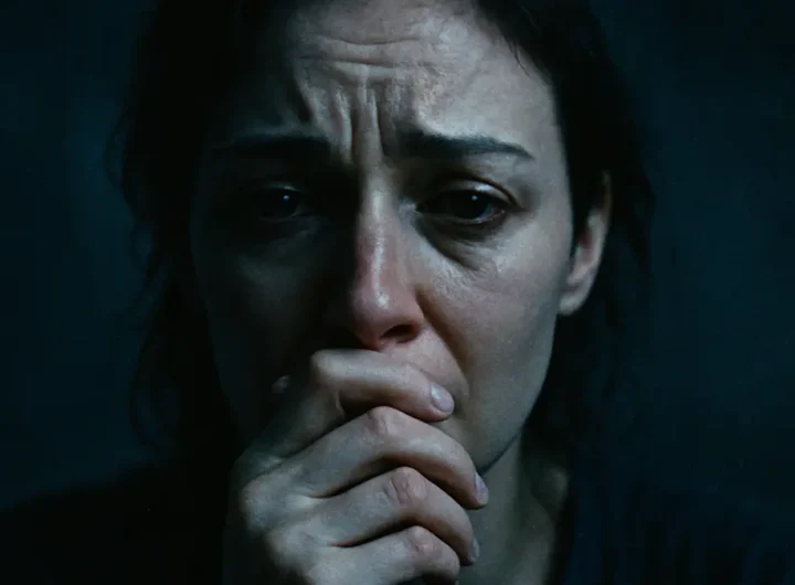 donna-che-si-tiene-la-bocca-con-espressione-di-ansia