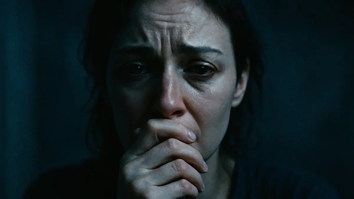 donna-che-si-tiene-la-bocca-con-espressione-di-ansia