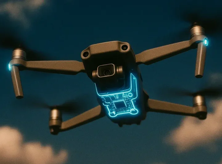 drone quadricottero in volo