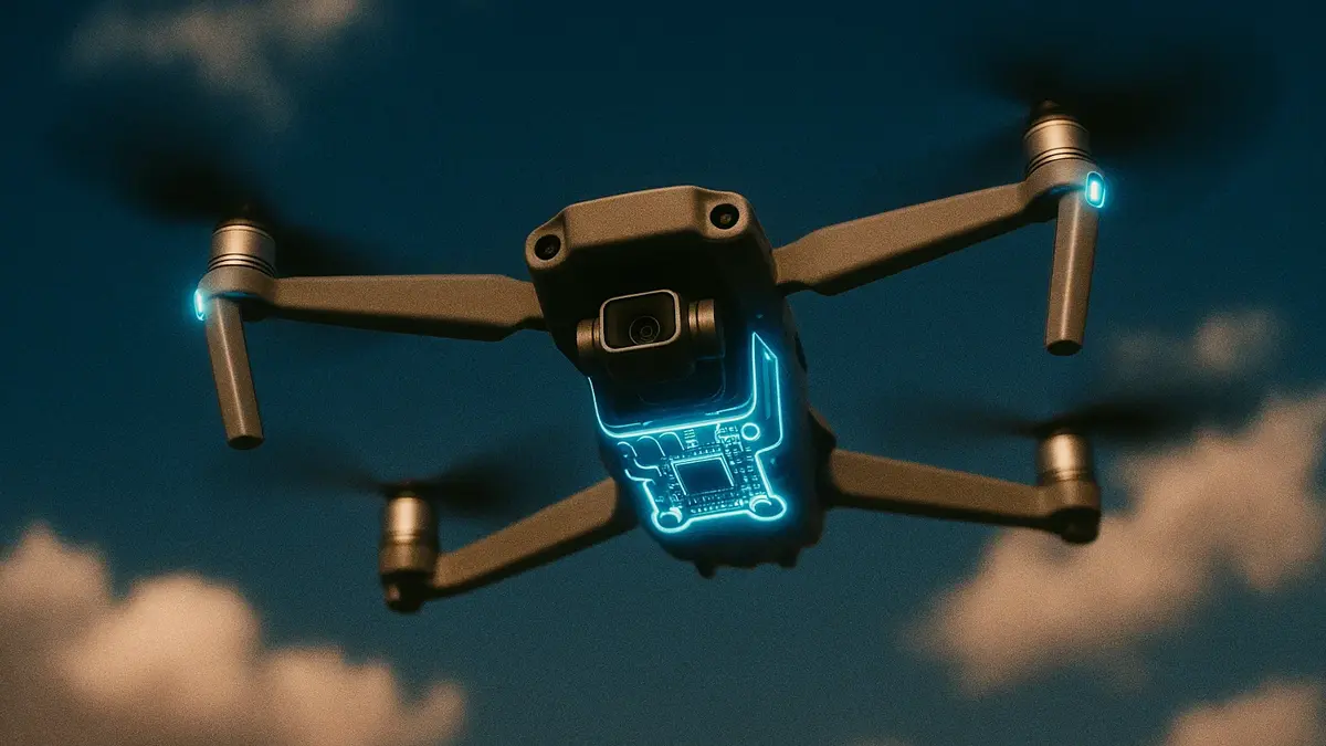 drone quadricottero in volo