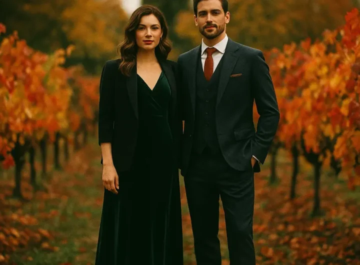 invitata-matrimonio-ottobre-abito-midi-verde-bosco-velluto