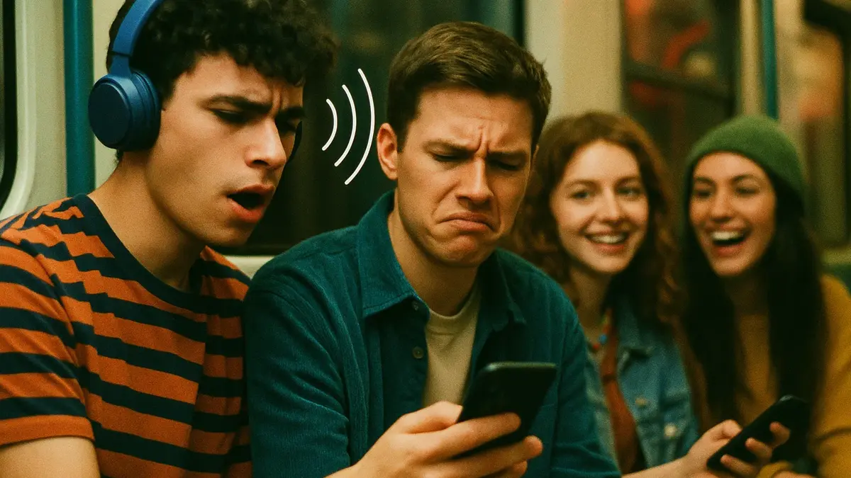 Generazione Z seduta a un tavolo con gli smartphone