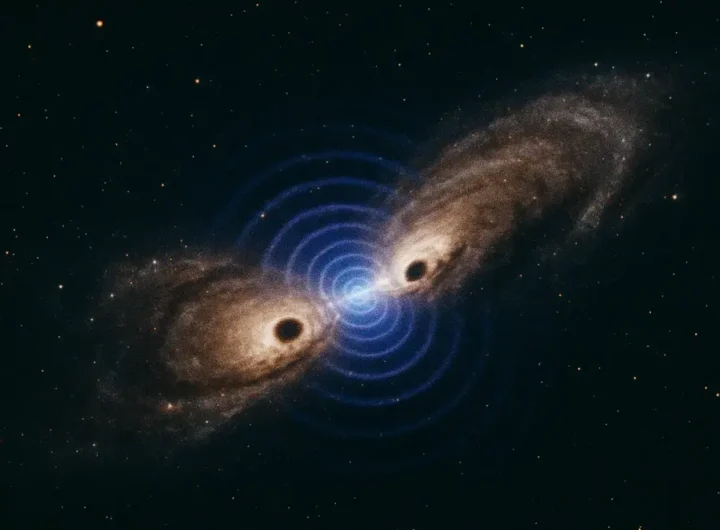 Onde gravitazionali a bassa frequenza generate dalla fusione di due buchi neri