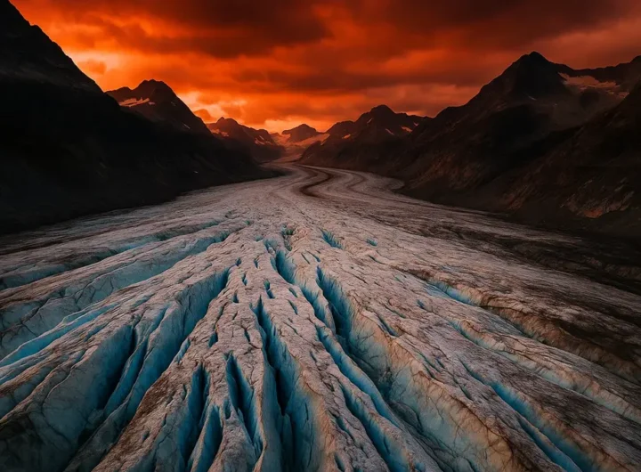Paesaggio montano drammatico