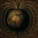 Rappresentazione artistica del campo magnetico terrestre
