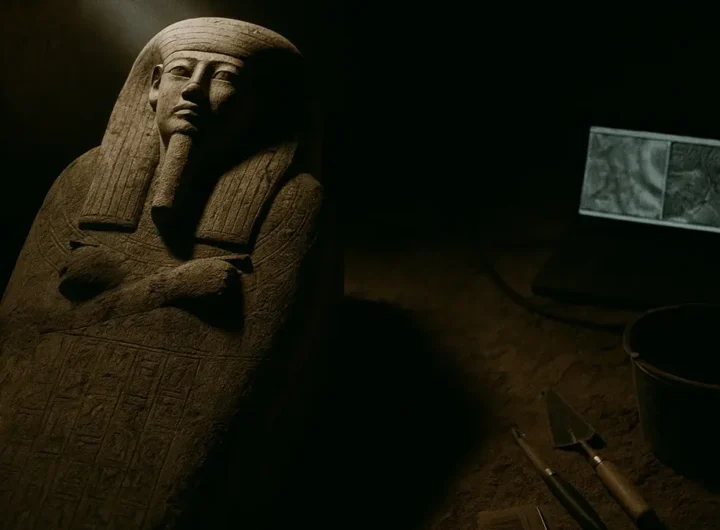 Statua di bronzo etrusco-romana restaurata