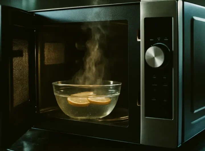 come-pulire-microonde-vapore-limone